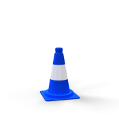 Traffic cone | blue | blue / white | Height: 320 mm